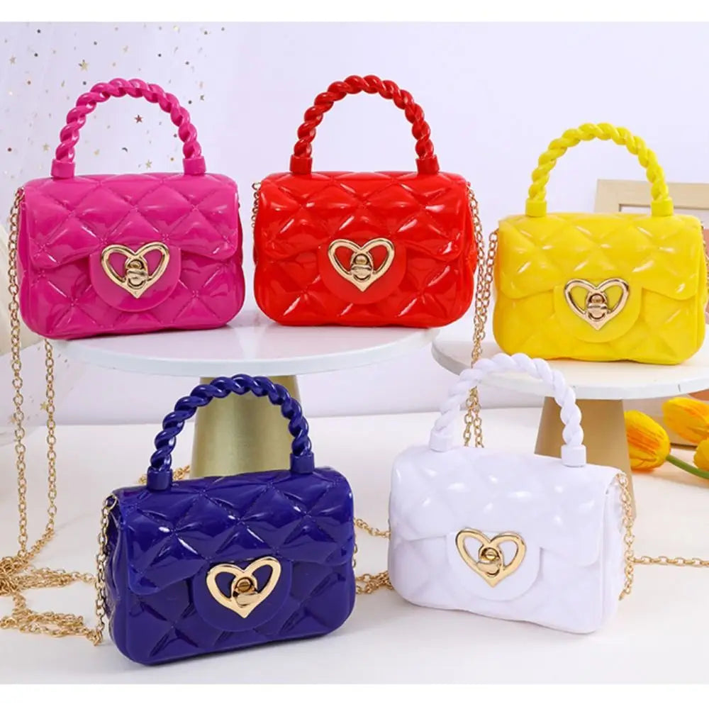 Mini bolsos de hombro de PU, carteras con forma de corazón, bolsos para mujer y Niña