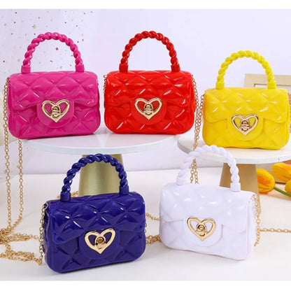 Mini bolsos de hombro de PU, carteras con forma de corazón, bolsos para mujer y Niña