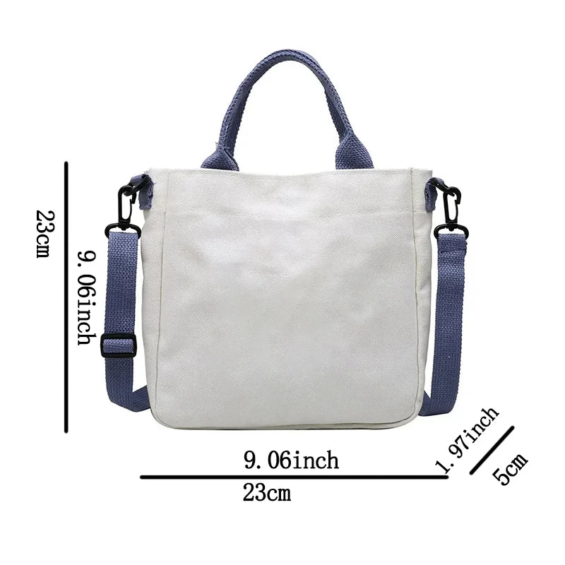 Bolso de Mano con Diseño de Conejo Miffy, Gran Capacidad, Lona, Bandolera, para Estudiantes, Mochila Escolar con Dibujos Animados