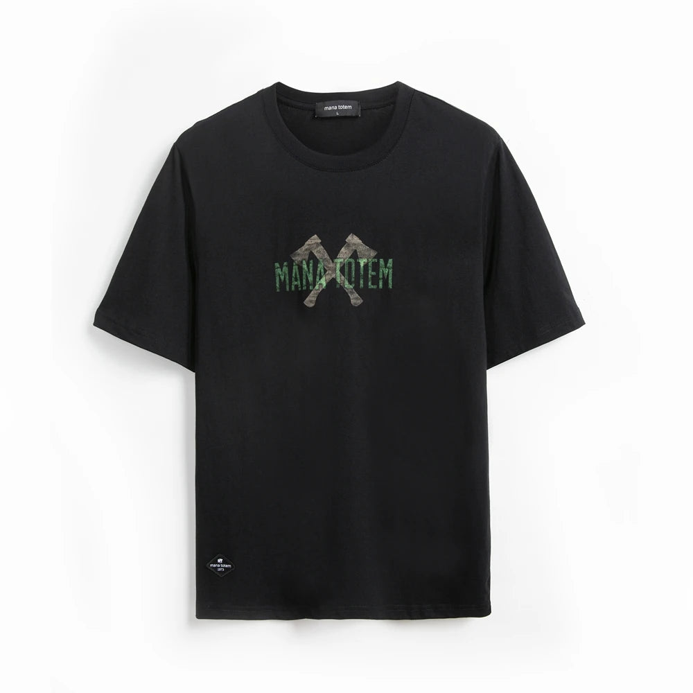 Men's T-shirt Print "AX" Face & Back Short Sleeve T Shirt Summer Casual Tops 100% cotton Fashion Slim Basic Tops Fabric Package