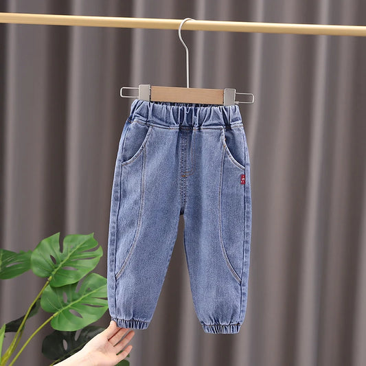Nuevos pantalones vaqueros calientes para bebés, niños y niñas, pantalones vaqueros para niños y niñas, pantalones casuales para niños, pantalones vaqueros de dibujos animados para niños de 1, 2, 3 y 4 años