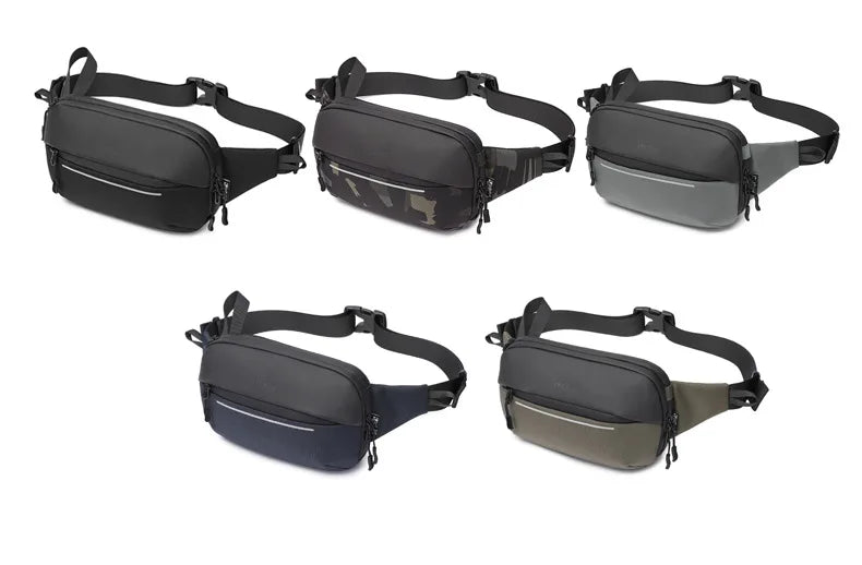 Riñonera de moda coreana para hombre, riñonera para deportes al aire libre, bolsa de pecho para hombre, bolsa cruzada, riñoneras de viaje para ciclismo, bolsa para teléfono móvil