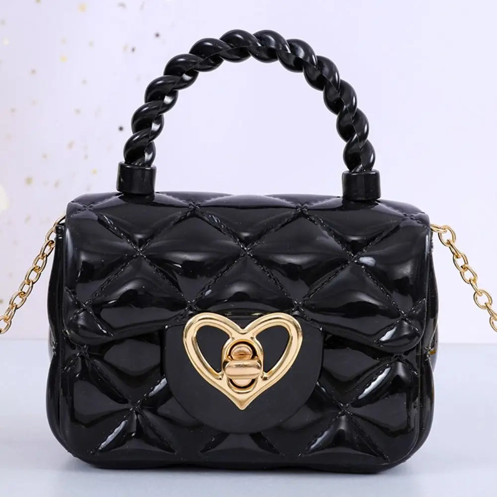 Mini bolsos de hombro de PU, carteras con forma de corazón, bolsos para mujer y Niña