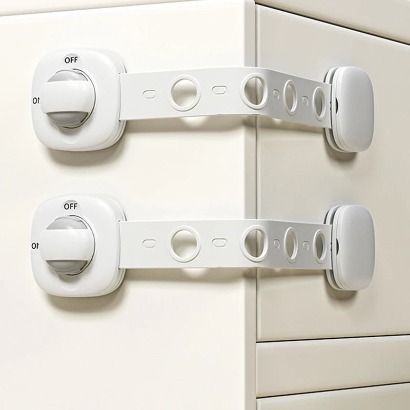 Cerradura de seguridad para cajón de bebé, cerraduras de gabinete de seguridad para niños, pestillos adhesivos para puerta de cajón, correas seguras para bebé, seguridad de puerta para niños