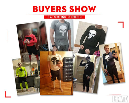 Camiseta deportiva de compresión para hombre, camiseta de entrenamiento físico de secado rápido MMA, ropa deportiva masculina para correr y correr