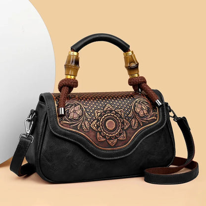 Bolso de hombro Retro para mujer, bandolera Diagonal con estampado 3D de alta calidad, clásico, para oficina, no demasiado grande o demasiado pequeño, de lujo