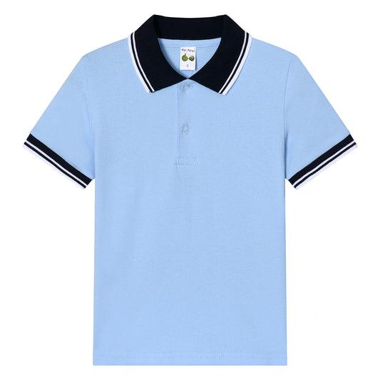 Nueva Camiseta Polo para Niños, Camisetas Polo Sólidas para Niños, Moda Coreana, Ropa de Diseñador para Niños, Uniforme Escolar de 2 a 14 Años