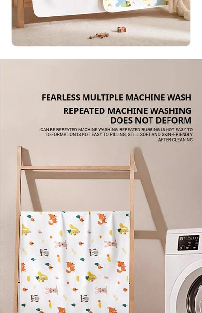 Colchón lavable impermeable, estera de orina para bebés y niños pequeños, Protector de cama de dibujos animados, ropa de cama para pañales, almohadillas para orina, tela transpirable