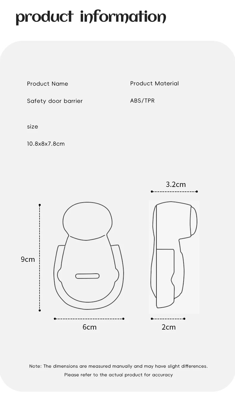    Tope de Puerta Antipellizcos para Bebés AIBEDILA, Protector de Seguridad para Niños que Evita el Cierre Automático, Protector de Seguridad para el Hogar