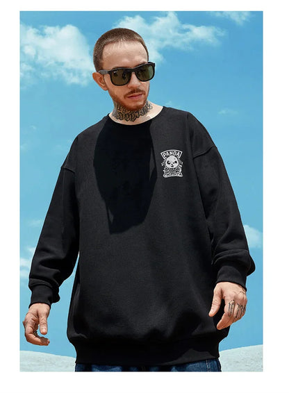 Otoño Anime Panda impreso sudaderas hombres nueva ropa de calle de gran tamaño pulóver con capucha Hip Hop Y2K Vintage sudaderas para hombres
