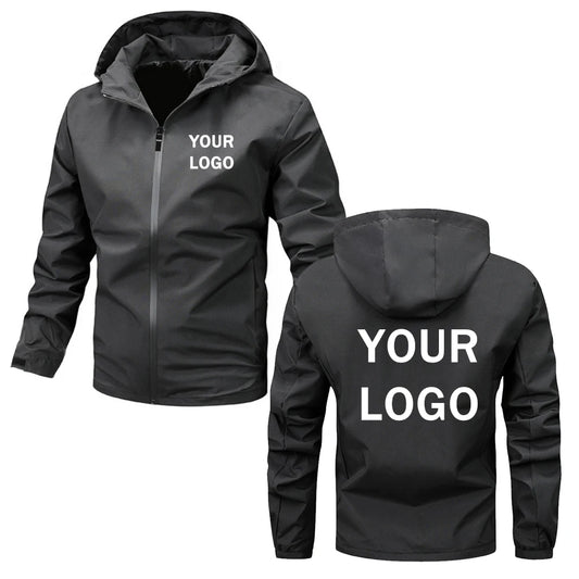 Personaliza su logotipo, chaquetas de primavera y otoño para hombre, chaquetas y sudaderas deportivas para senderismo al aire libre, chaquetas con cremallera de moda casual.