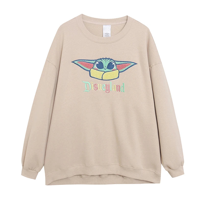 Sudadera Unisex de Primavera con Forro Polar, Cuello Redondo, Diseño de Anime y Bordado, Estilo Casual, Antienvejecimiento, V...