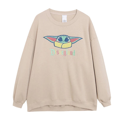 Sudadera Unisex de Primavera con Forro Polar, Cuello Redondo, Diseño de Anime y Bordado, Estilo Casual, Antienvejecimiento, V...