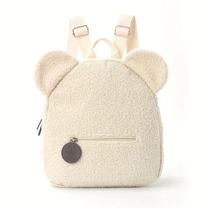 Mochila Mini con Orejas de Oso, Personalizable con Nombre Bordado, de Pana y Felpa, para Niñas, Mujeres, Niños Pequeños, Regalo para Guardería