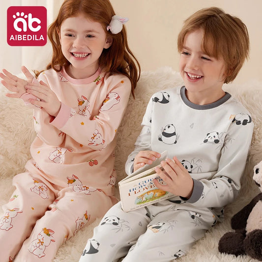 Conjunto de pijama de algodón de manga larga y pantalones de 2 piezas para bebés y niños, ropa de hogar cómoda y agradable para la piel para niños ﻿ ﻿
