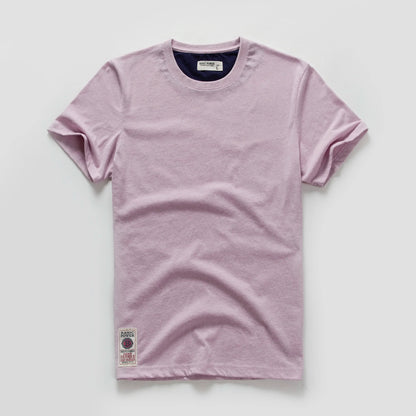Men's Solid T-shirt Cotton t shirt Men Causal O-neck Basic Tshirt Male High Quality Classical Tops
