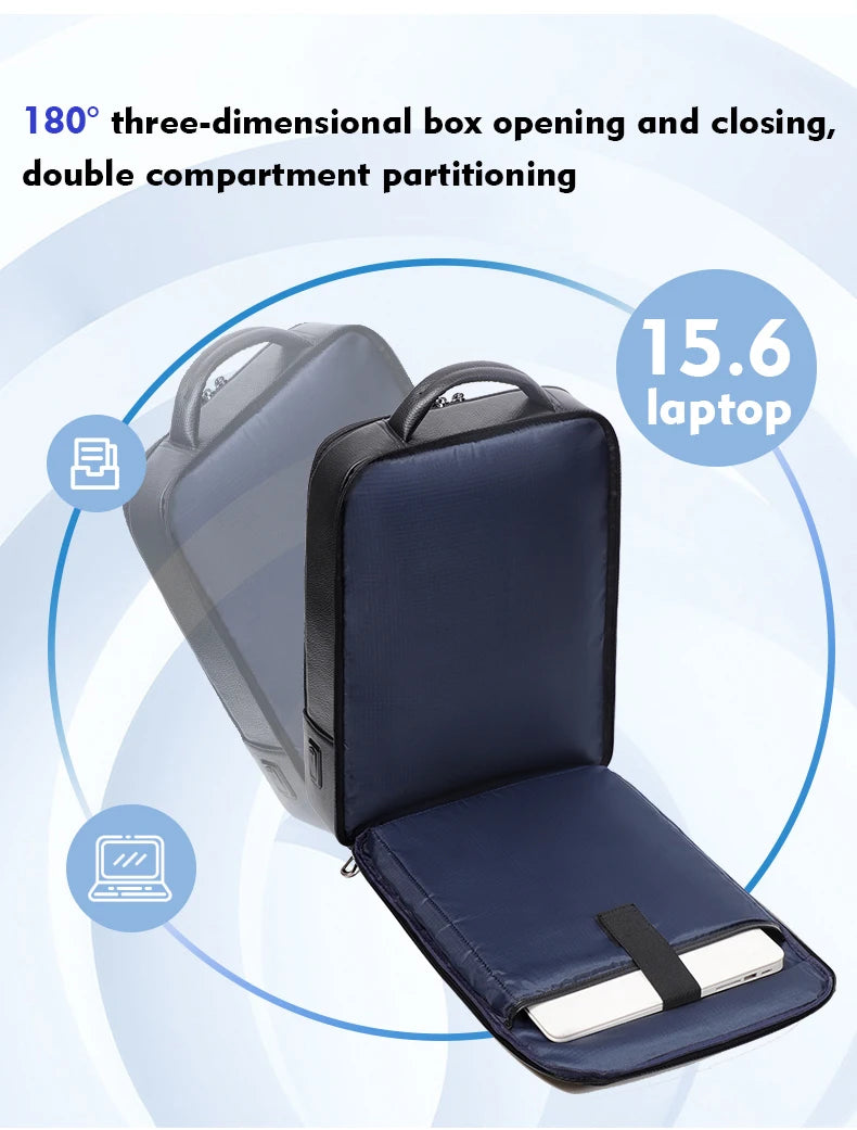 Mochila 100% de cuero de vaca Natural para ordenador portátil de 15,6 pulgadas, Mochila USB para hombre, bolso de viaje de cuero genuino, Mochila grande para niños