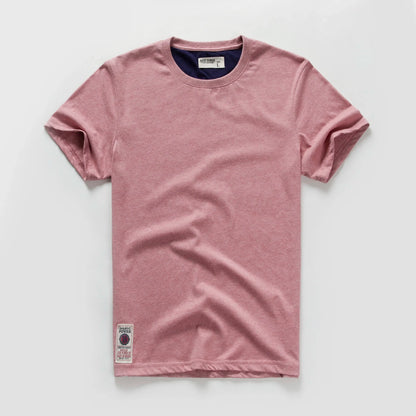 Men's Solid T-shirt Cotton t shirt Men Causal O-neck Basic Tshirt Male High Quality Classical Tops