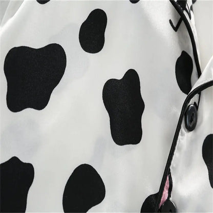 Conjuntos de pijamas para niños y niñas, camiseta de manga corta de vaca de dibujos animados, Tops con pantalones, ropa de dormir para bebés pequeños, Pijamas