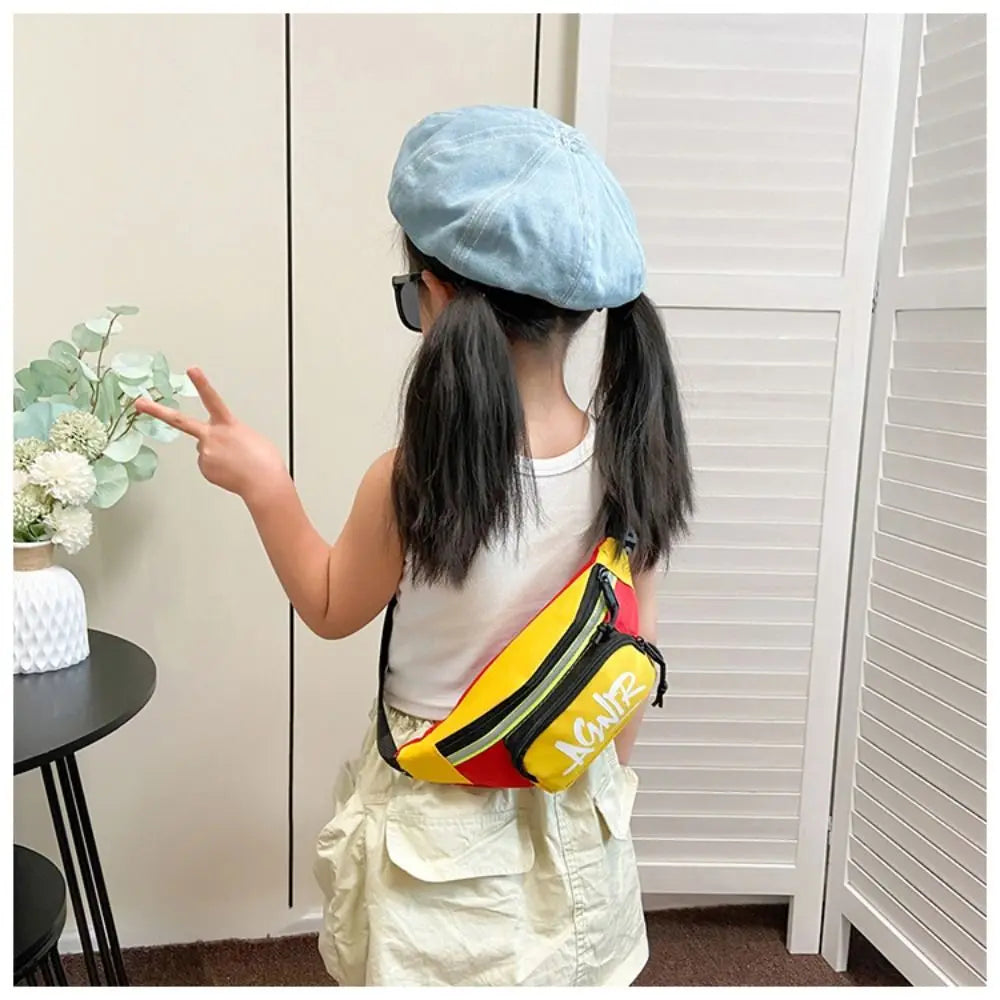 Mini riñonera Oxford con letras bonitas para niños y niñas, paquete divertido de plátano, bolso de hombro cruzado, bolsos con cinturón de pecho, nuevo