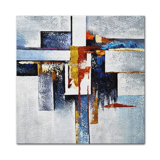Arthyx, pintura al óleo abstracta 100% pintada a mano sobre lienzo, póster moderno, arte pop, cuadro de pared para decoración de sala de estar, decoración del hogar