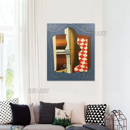 Arte Abstracto sin Marco para Pared, Decoración Moderna para Habitación Infantil, Lienzo con Dibujos Animados, Pintura al Óleo, Artículo Hecho a Mano, Personalizado+ Paquete Switch In Art completo