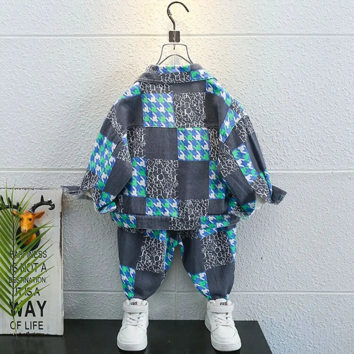 Children's Clothes Set Spring Autumn Jacket Pants Two Piece Boys Denim Set 2024 New Baby Fashion Clothing Suit