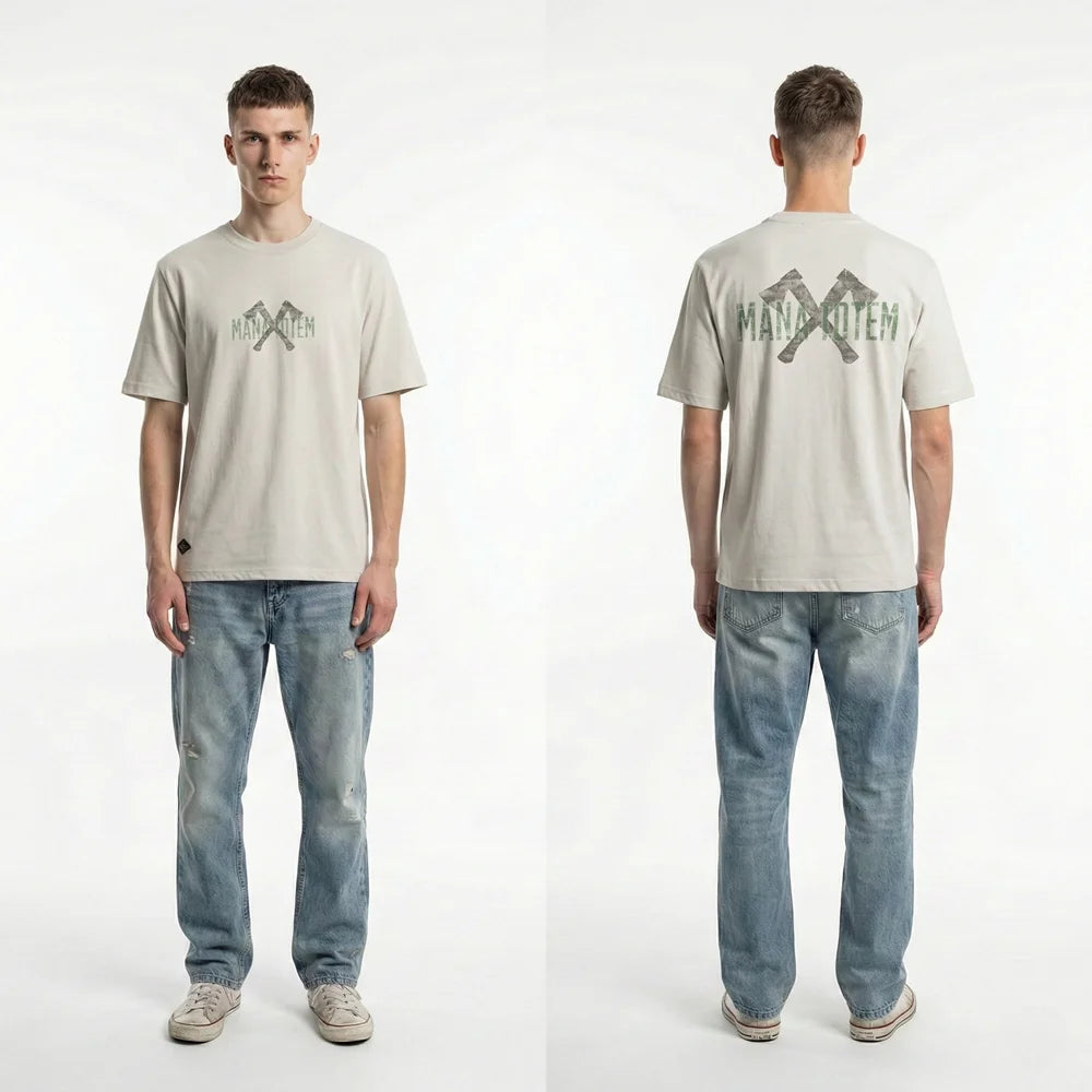Men's T-shirt Print "AX" Face & Back Short Sleeve T Shirt Summer Casual Tops 100% cotton Fashion Slim Basic Tops Fabric Package