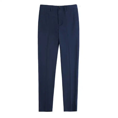 Camisas de vestir de negocios para hombres, pantalones ajustados de traje Social de oficina informal, pantalones de fiesta de boda de alta calidad, ropa de otoño e invierno