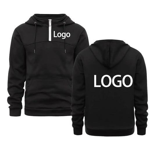 DIY personaliza tu logotipo de la marca, sudaderas con capucha informales con cremallera para hombres y mujeres, sudaderas con personalidad callejera, regalos personalizados.