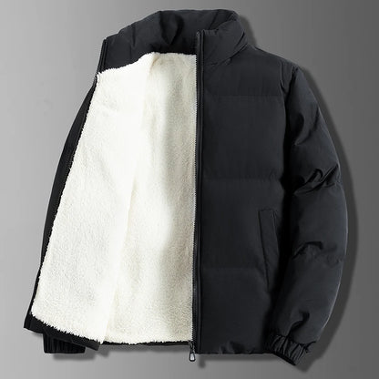2026 Winter Men Jacket Autumn Warm Fleece Fashion Thicke Cotton Padded Jackets Stand Collar Casual Coats Windproof Plus Size 6XL