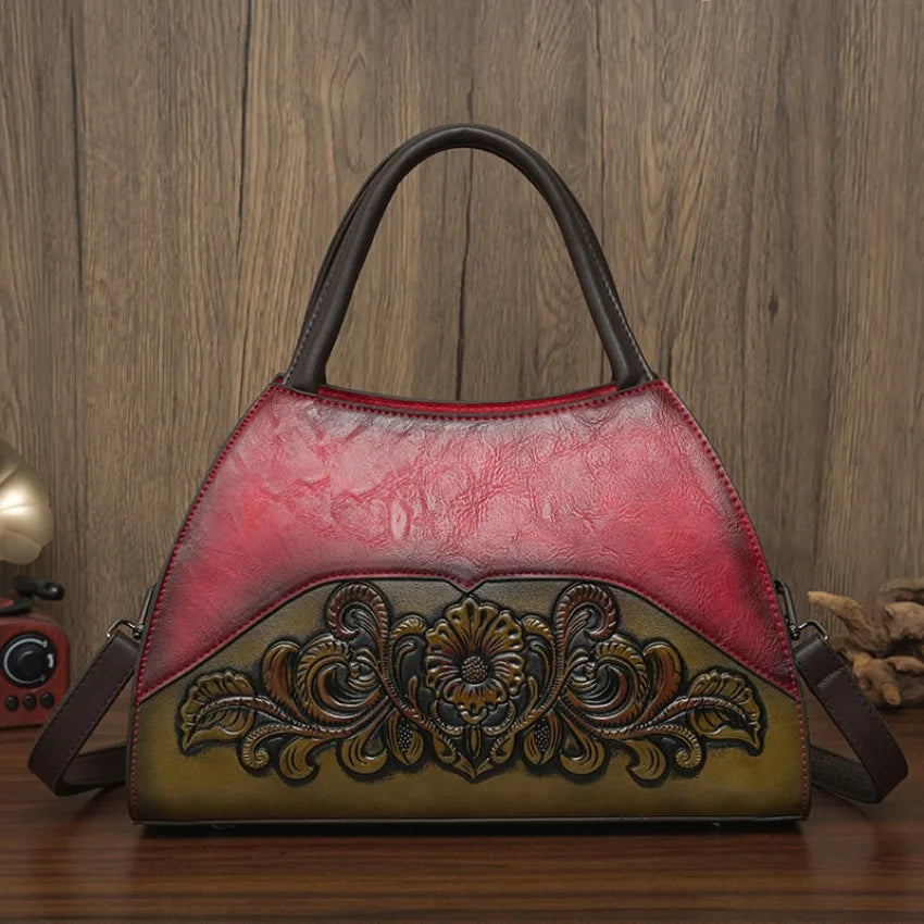 Bolso Retro de diseñador para personas mayores, bolso de hombro con relieve para oficina, regalo de alta calidad, bolso de viaje para mamá, bolso cruzado de lujo
