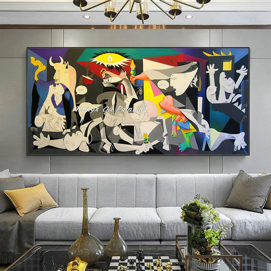 Arthyx, reproducción hecha a mano Picasso famosa pintura al óleo sobre lienzo, póster de arte abstracto, imagen de pared grande, decoración moderna del hogar(paquete SWITCH IN ART completo)