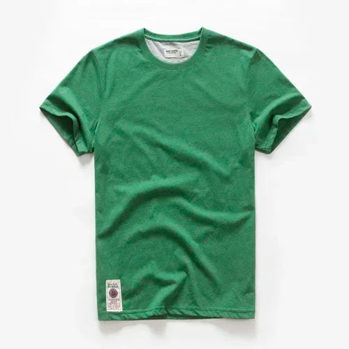 Men's Solid T-shirt Cotton t shirt Men Causal O-neck Basic Tshirt Male High Quality Classical Tops