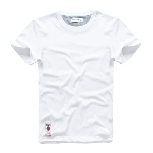 Men's Solid T-shirt Cotton t shirt Men Causal O-neck Basic Tshirt Male High Quality Classical Tops