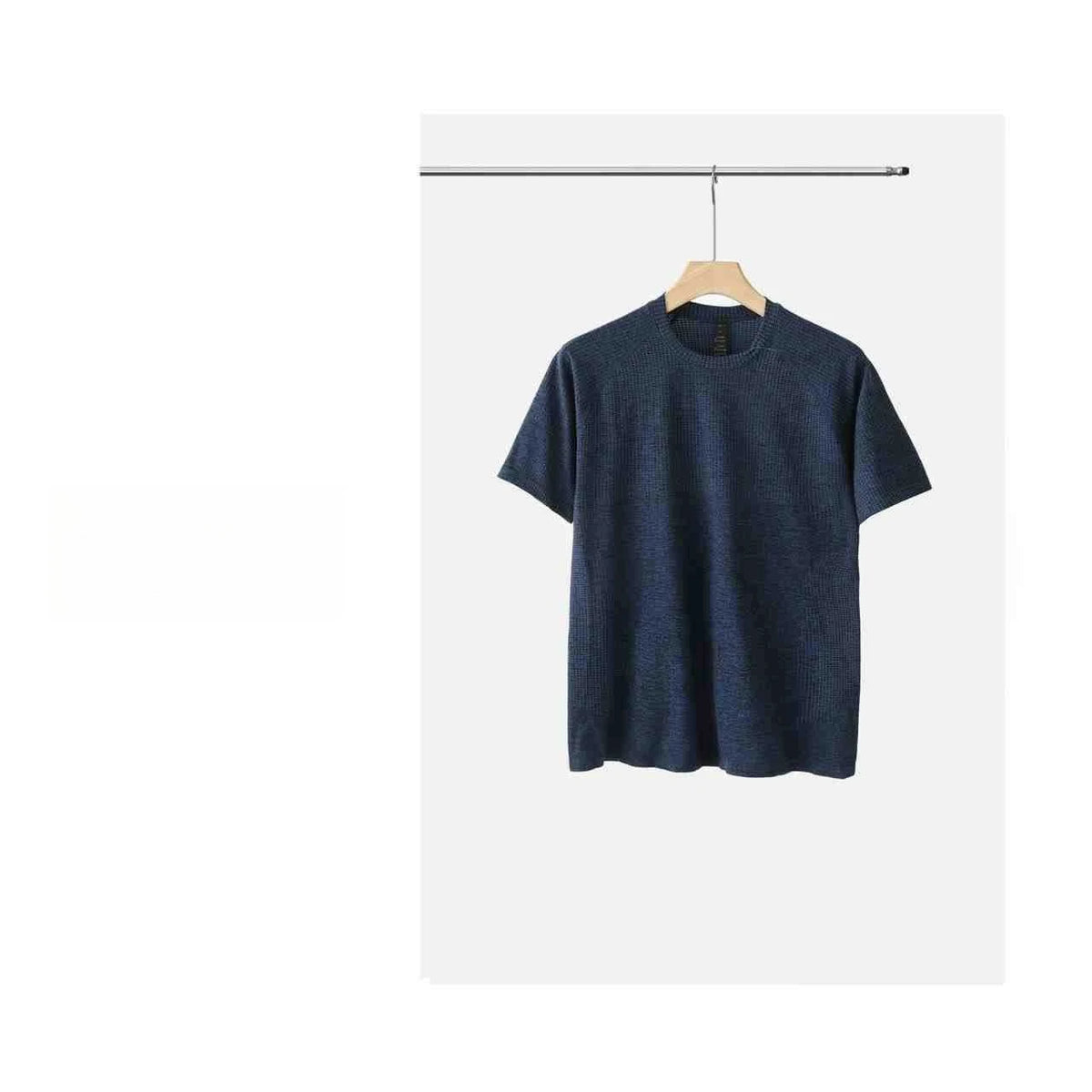 Camiseta Deportiva sin Costuras para Hombre, de Secado Rápido, Transpirable, con Malla Técnica, para Gimnasio, de Alta Elasticidad, para Fisicoculturismo y Fitness, de Manga Corta