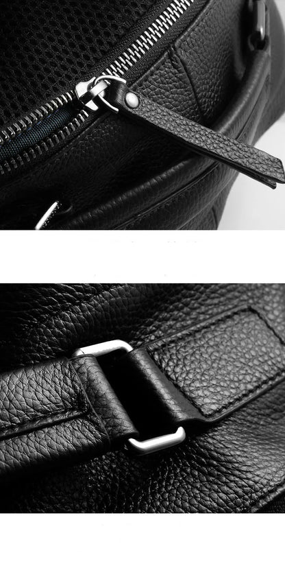 2024 nuevo diseño de moda para hombres, mochila marrón de cuero genuino para ordenador portátil, mochila escolar, bolsa de día para niños, bolsas de viaje grandes para hombres