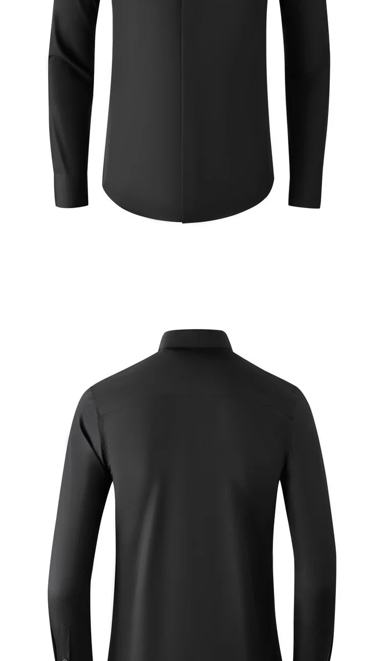 Camisa con cuentas hecha a mano para hombre, camisa de vestir Social de negocios de manga larga, traje informal de algodón de alta calidad para actuación en escenario de estrella