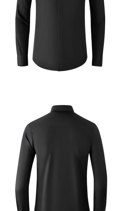 Camisa con cuentas hecha a mano para hombre, camisa de vestir Social de negocios de manga larga, traje informal de algodón de alta calidad para actuación en escenario de estrella