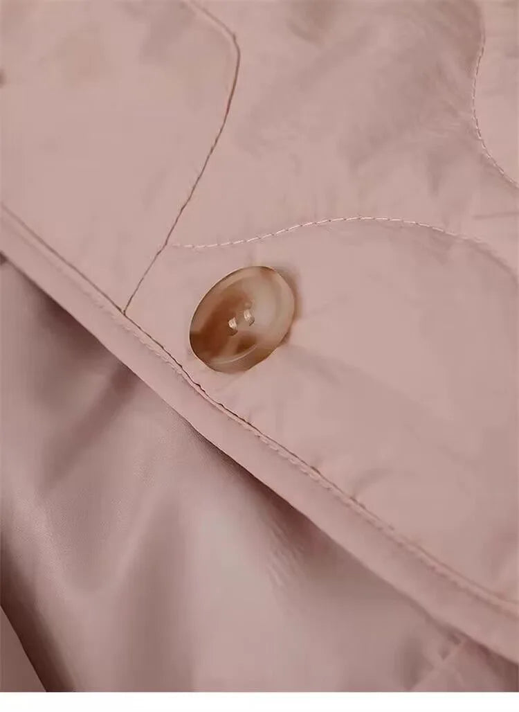 Chaqueta de algodón gruesa con forro de piel de cordero para mujer, ropa de abrigo para primavera y otoño, estilo informal, c...