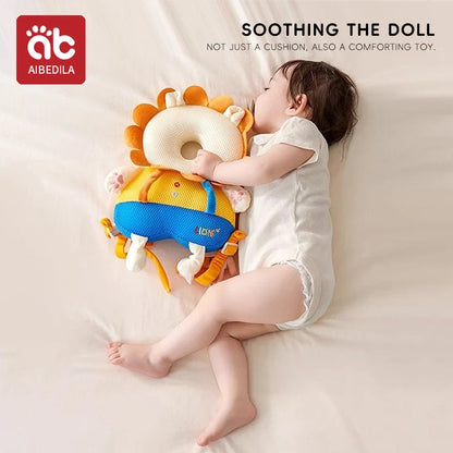 Andadores para bebés, cojín de protección para la cabeza, almohadilla de felpa de animales, correas ajustables, almohadilla protectora para bebés, regalo de ducha para niños pequeños