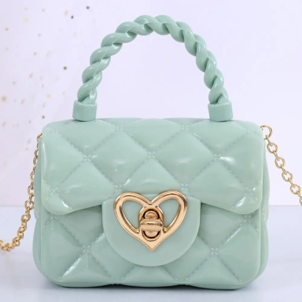 Mini bolsos de hombro de PU, carteras con forma de corazón, bolsos para mujer y Niña