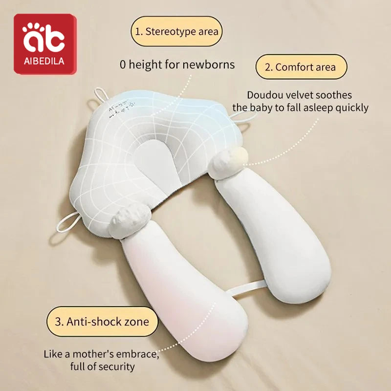 Almohada de bebé de Color sólido, cama para recién nacido, almohada relajante, almohada multifuncional para dormir lateral rebotable, transpirable y cómoda