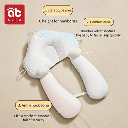Almohada de bebé de Color sólido, cama para recién nacido, almohada relajante, almohada multifuncional para dormir lateral rebotable, transpirable y cómoda