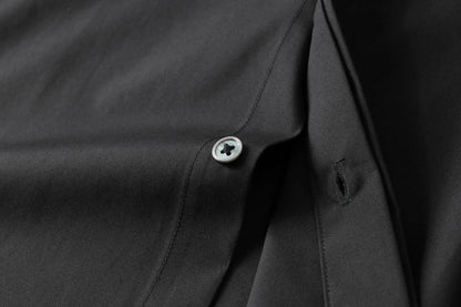Camisa con cuentas hecha a mano para hombre, camisa de vestir Social de negocios de manga larga, traje informal de algodón de alta calidad para actuación en escenario de estrella