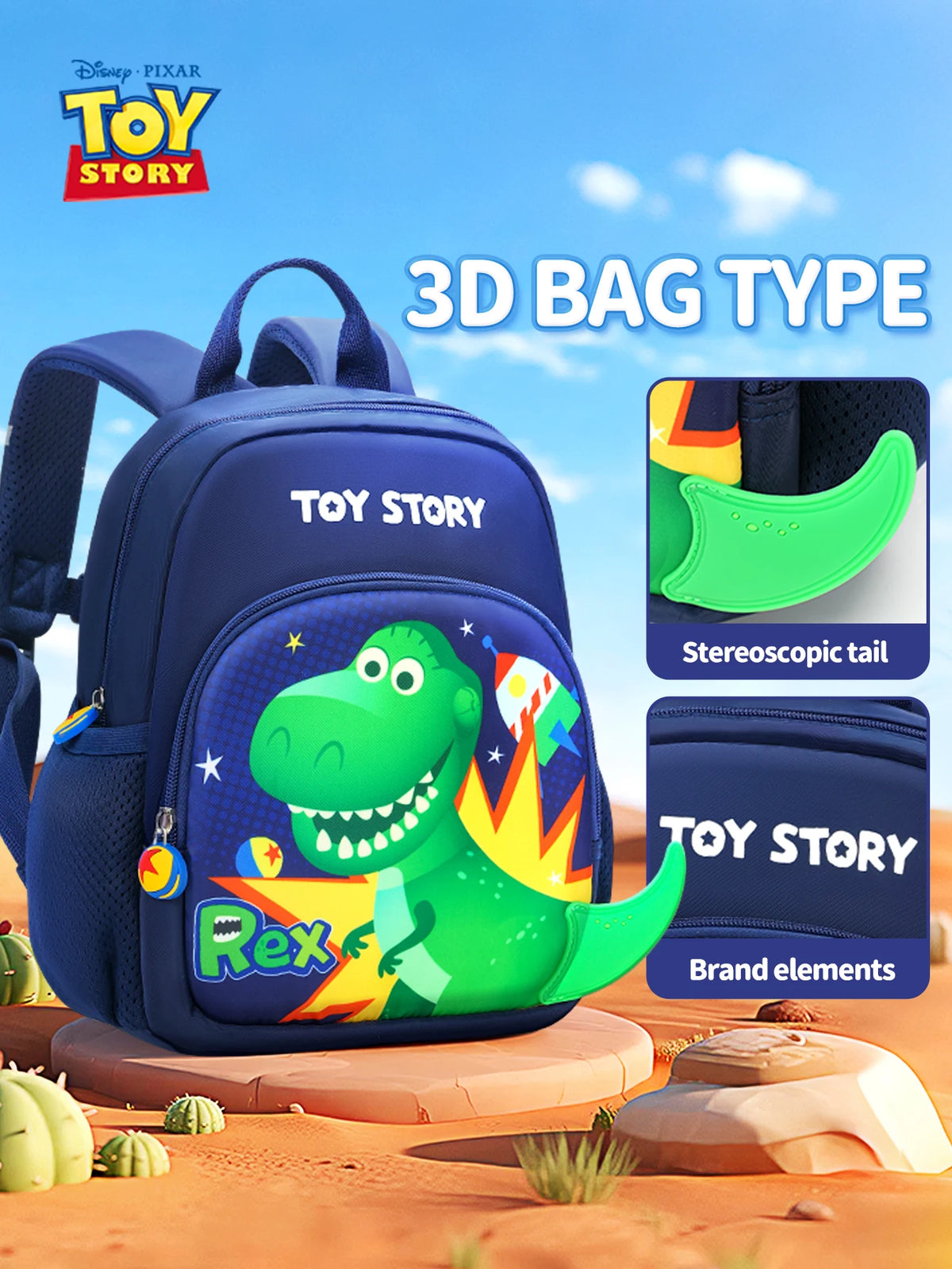 Mochila Disney para guardería, mochila para guardería Unisex de gran capacidad, ligera, transpirable, resistente al agua