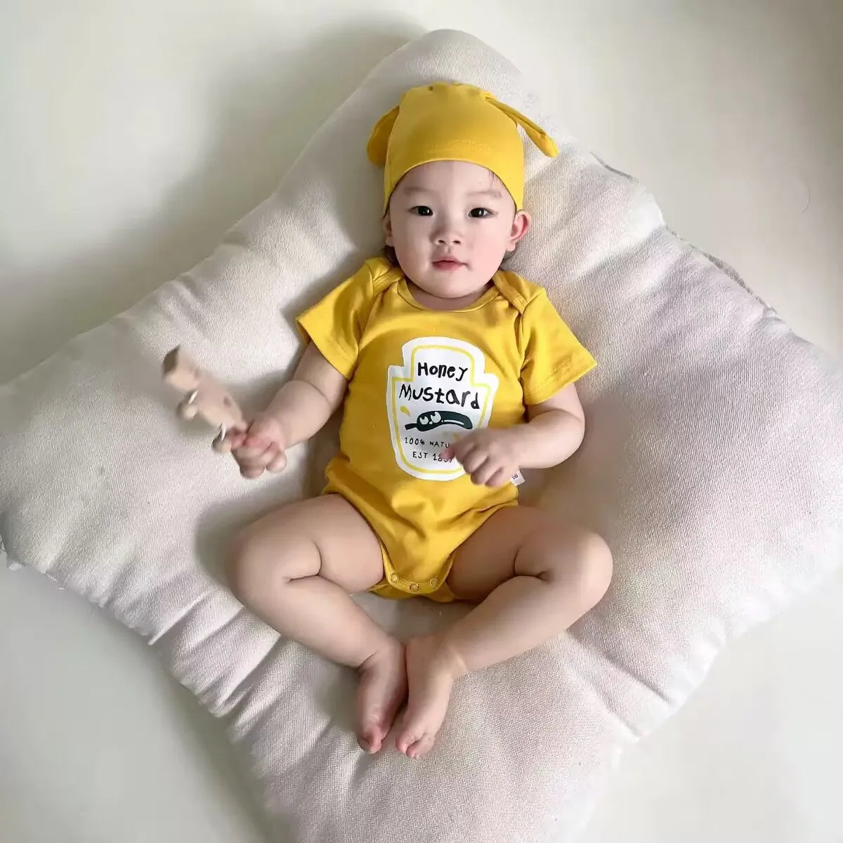 Pelele para recién nacido, mono con sombrero, mono para bebé, Cosplay, gemelos, tomate rojo, Ketchup y disfraz de mostaza amarilla de 0 a 2T