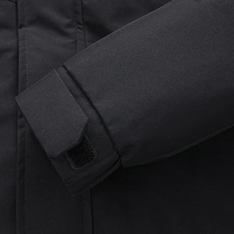 Chaqueta de algodón de mezcla de lana verde fluorescente de invierno 2025 para hombre - Chaqueta acolchada de algodón verde fluorescente (negro/rojo/caqui)