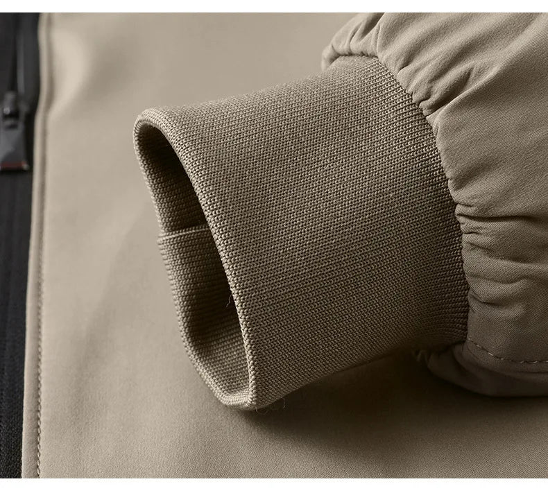 Chaquetas de alta calidad para hombre, chaqueta informal inteligente con cuello de béisbol, abrigo ajustado, prendas de vestir exteriores de Color sólido, primavera y otoño
