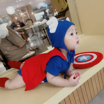 Ropa de bebé de Corea del Sur, novedad de verano, pelele INS para bebé niño, traje infantil, disfraz de fiesta para fotos de 100 días, 100% algodón